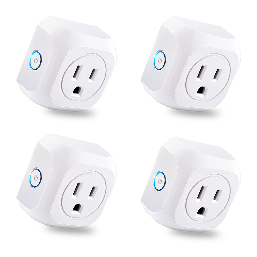 4*Wifi Smart Plug Remote Control US Socket Outlet Support Alexa Echo/Google Home
