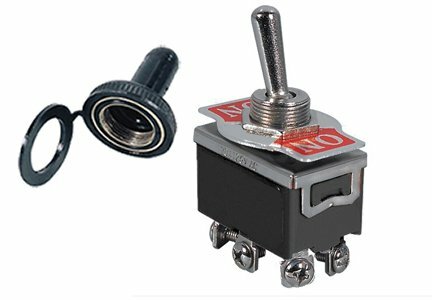 Heavy Duty Toggle Switch With Rubber Boot DPDT 20 Amp