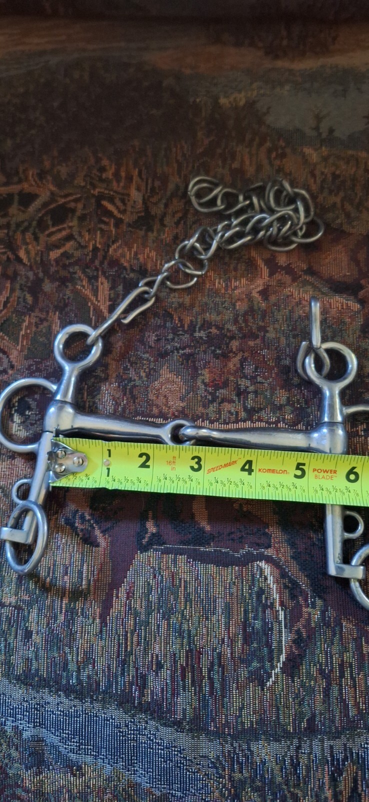 5" Pelham Snaffle Horse Bit With Curb Chain 5" Shank