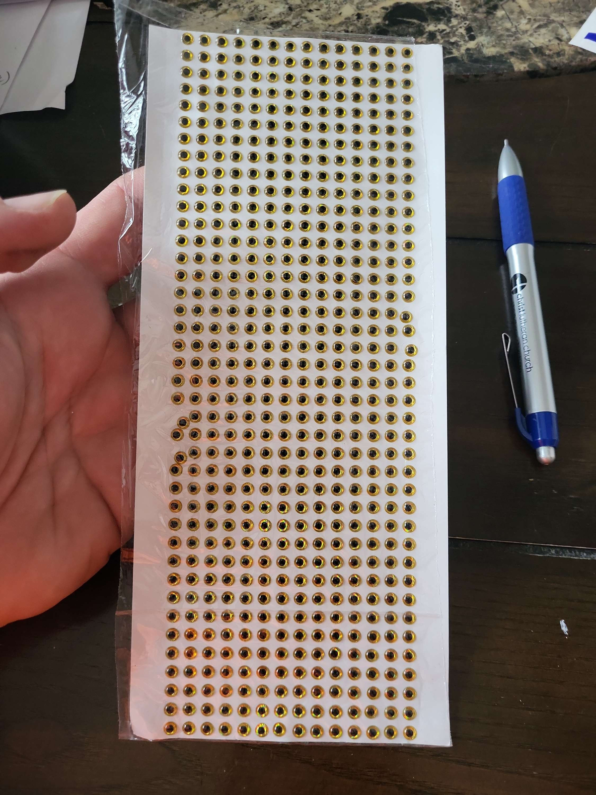 3D Gold Eyes 4mm