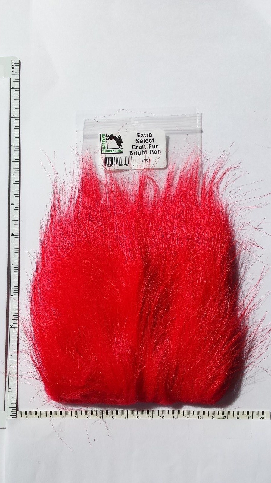 HARELINE DUBBIN "  EXTRA SELECT CRAFT FUR "  BRIGHT RED    Fly Tying
