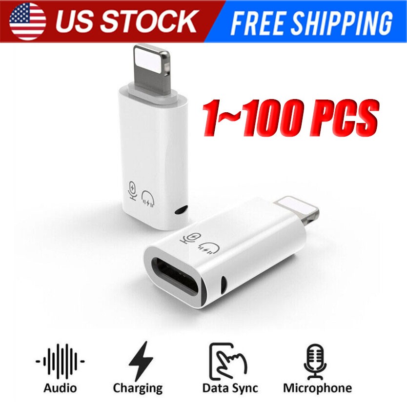 USB Type C Female to iOS Male Adapter For iPhone 14/13/12/11/XR/XS/SE 3 lot