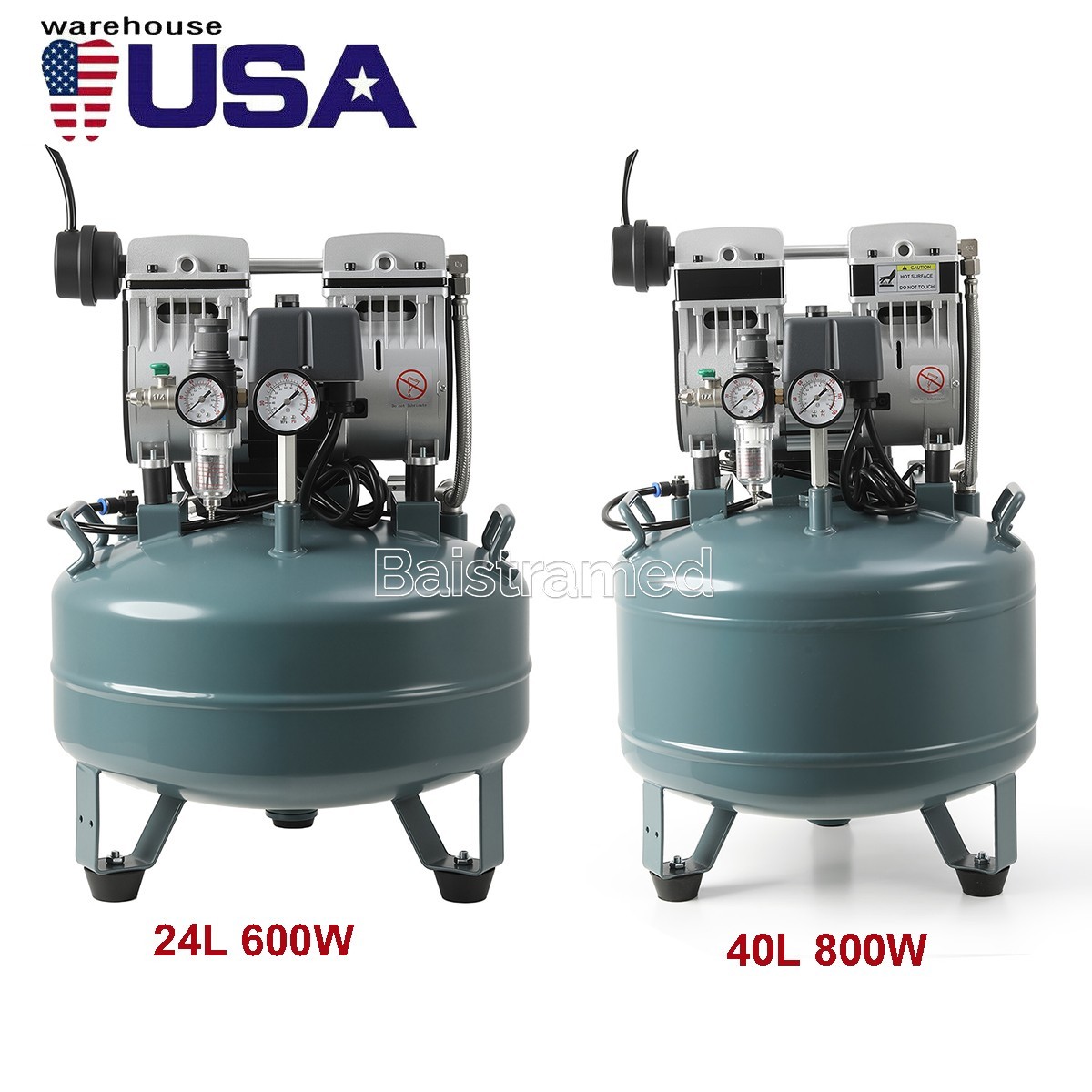 24L/40L Portable Dental Mobile Silent Oil-Free Air Compressor Air Pump FDA