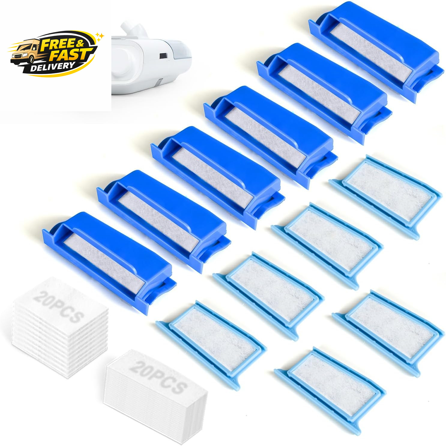 52PCS CPAP Filters for Dream Station 1 Filters, Include 6 Assembled Filters,