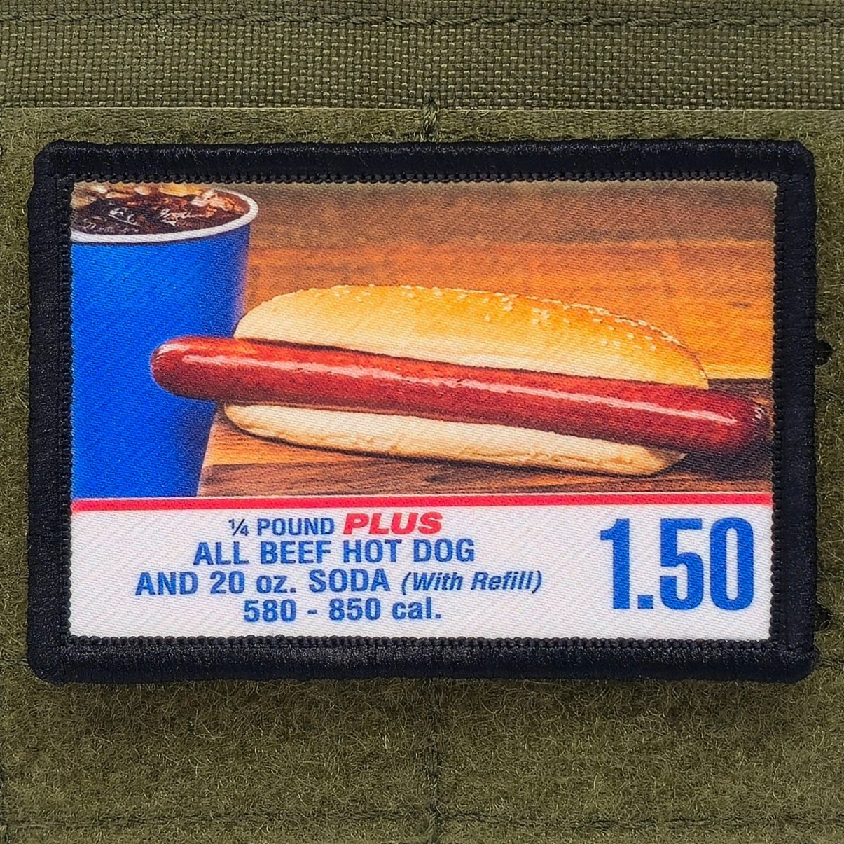Hot Dog Combo Patch Moral Tactical Meme USA Made Hook & Loop 3x2