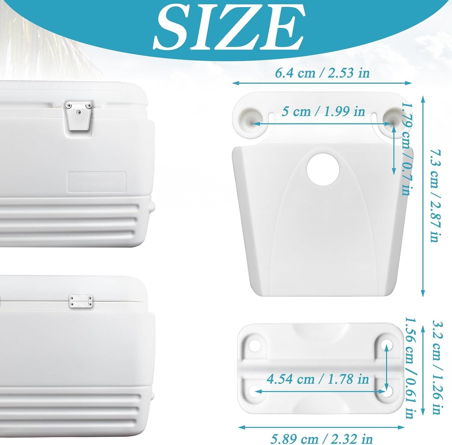 Complete Cooler Hinge and Latch Replacement Kit for Igloo Coolers with Screws