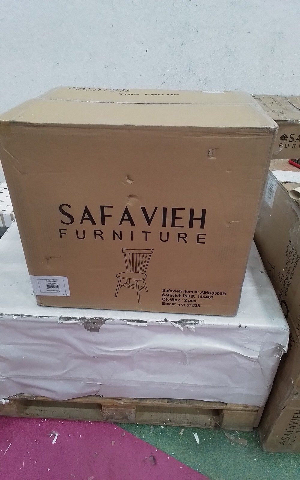 Safavieh PARKER SPINDEL SIDE CHAIR, Reduced Price 2172738448 AMH8500B