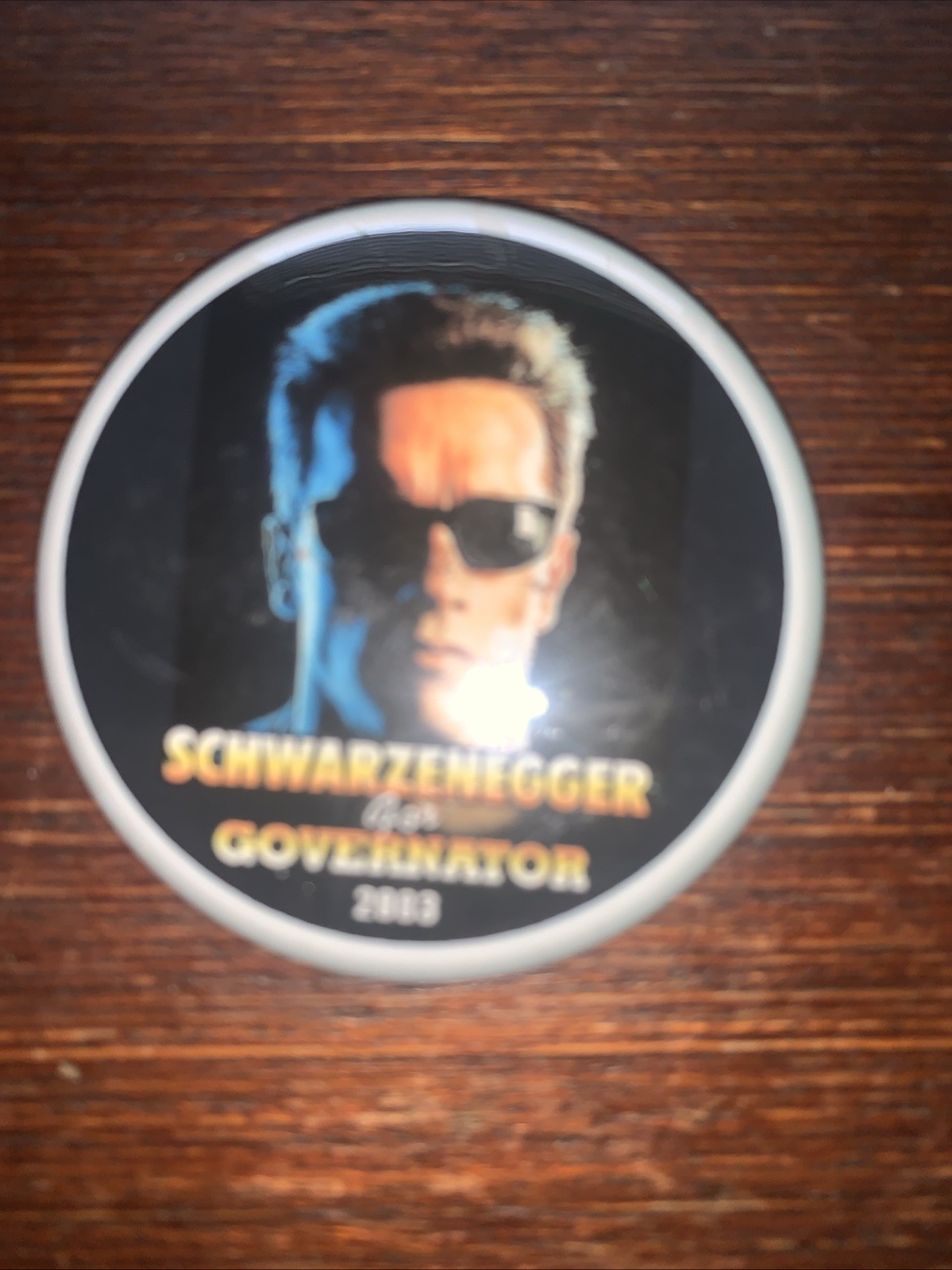Schwarzenegger For Governator 2003 California Poltical Pin Button