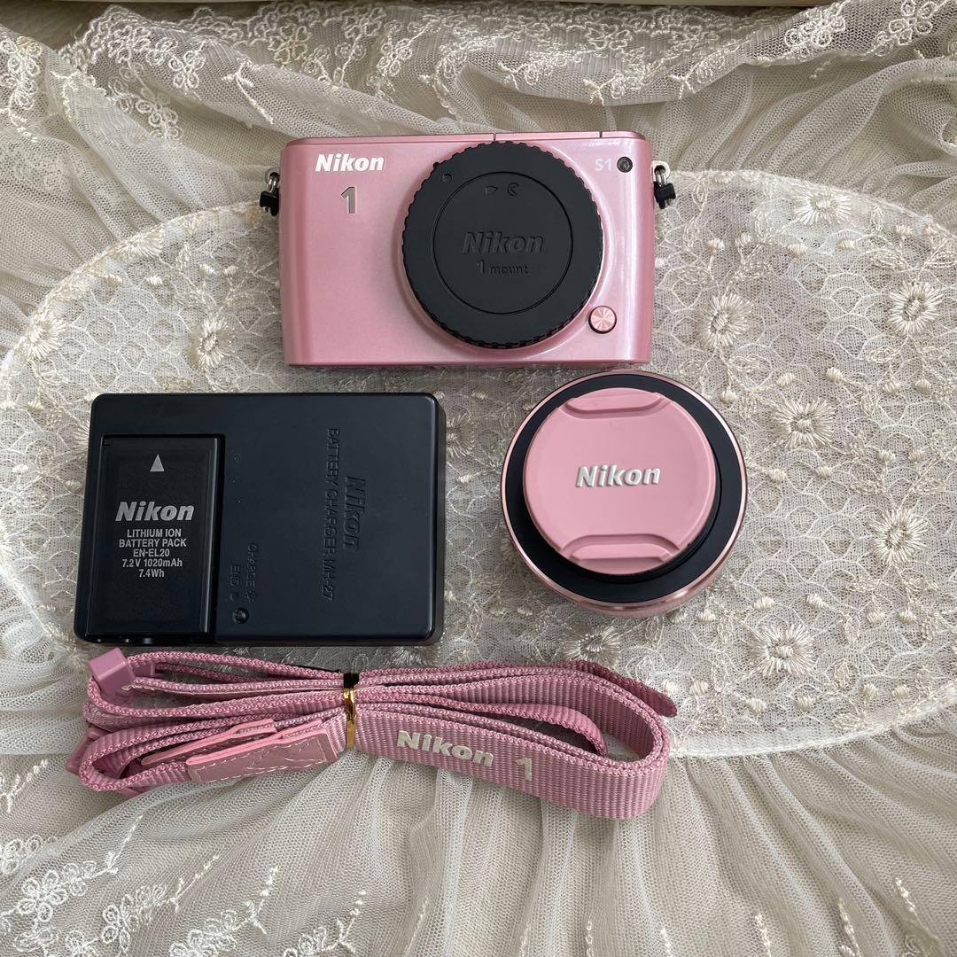 Nikon 1 S1 Pink Digital Mirrorless Camera With Standard Zoom Lens Set Tested EX+