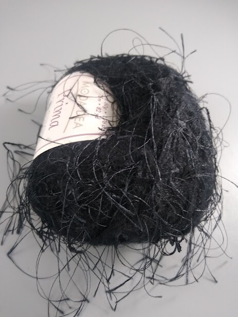 Moda Dea PRIMA Eyelash Yarn - Black #3012 NEW