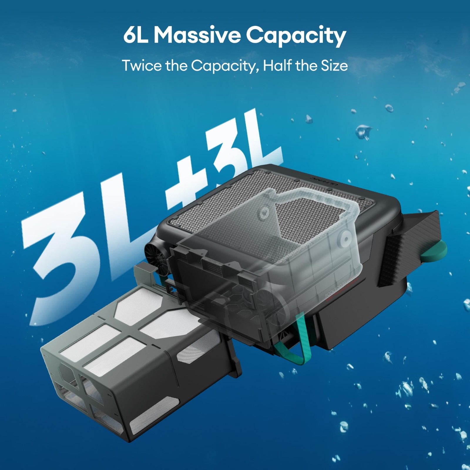 Robotic Pool Cleaner, Wireless Solar Electric Automatic Vacuum, Rechargeable