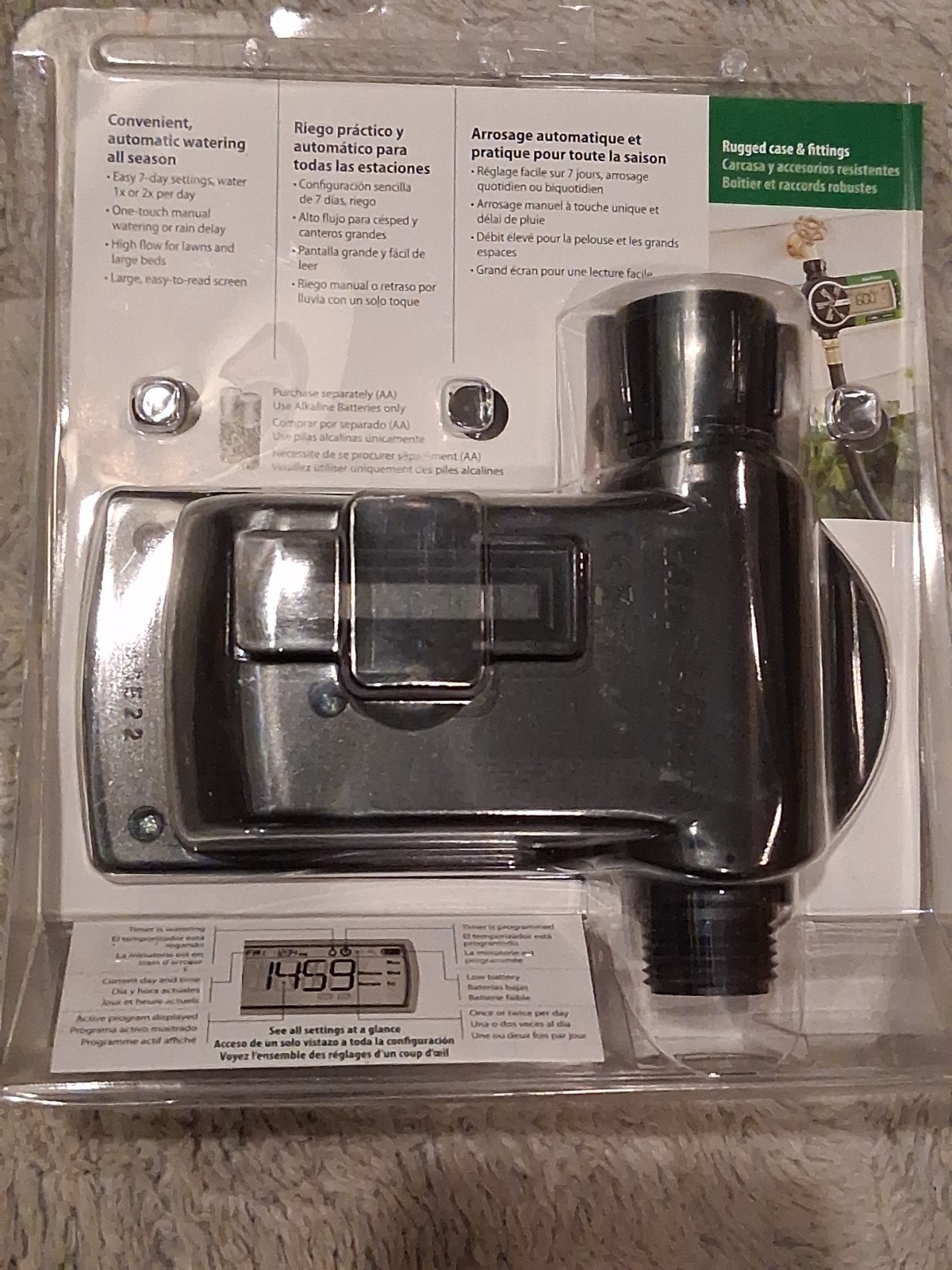 Rain Bird 1ZEHTMR 7-Day Setting Electronic Digital Hose End Timer, One Zone