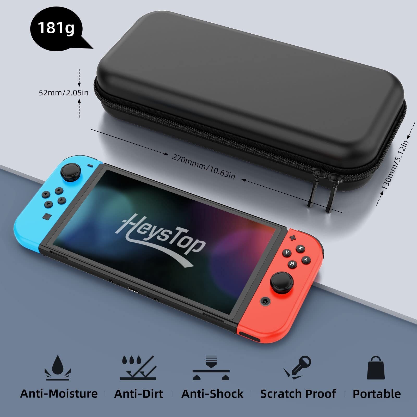 Case For Nintendo Switch Carry Case Pouch with Case HD Switch Screen Protector,b