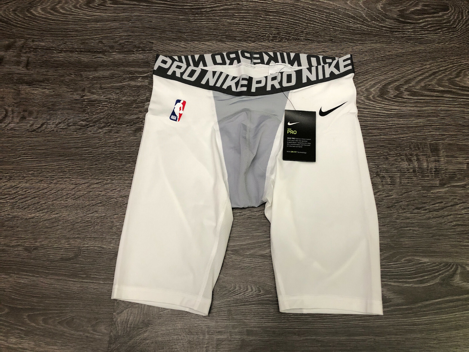 Nike Pro NBA Player Issued PE Basketball Compression Short White 2XLT 880802-101