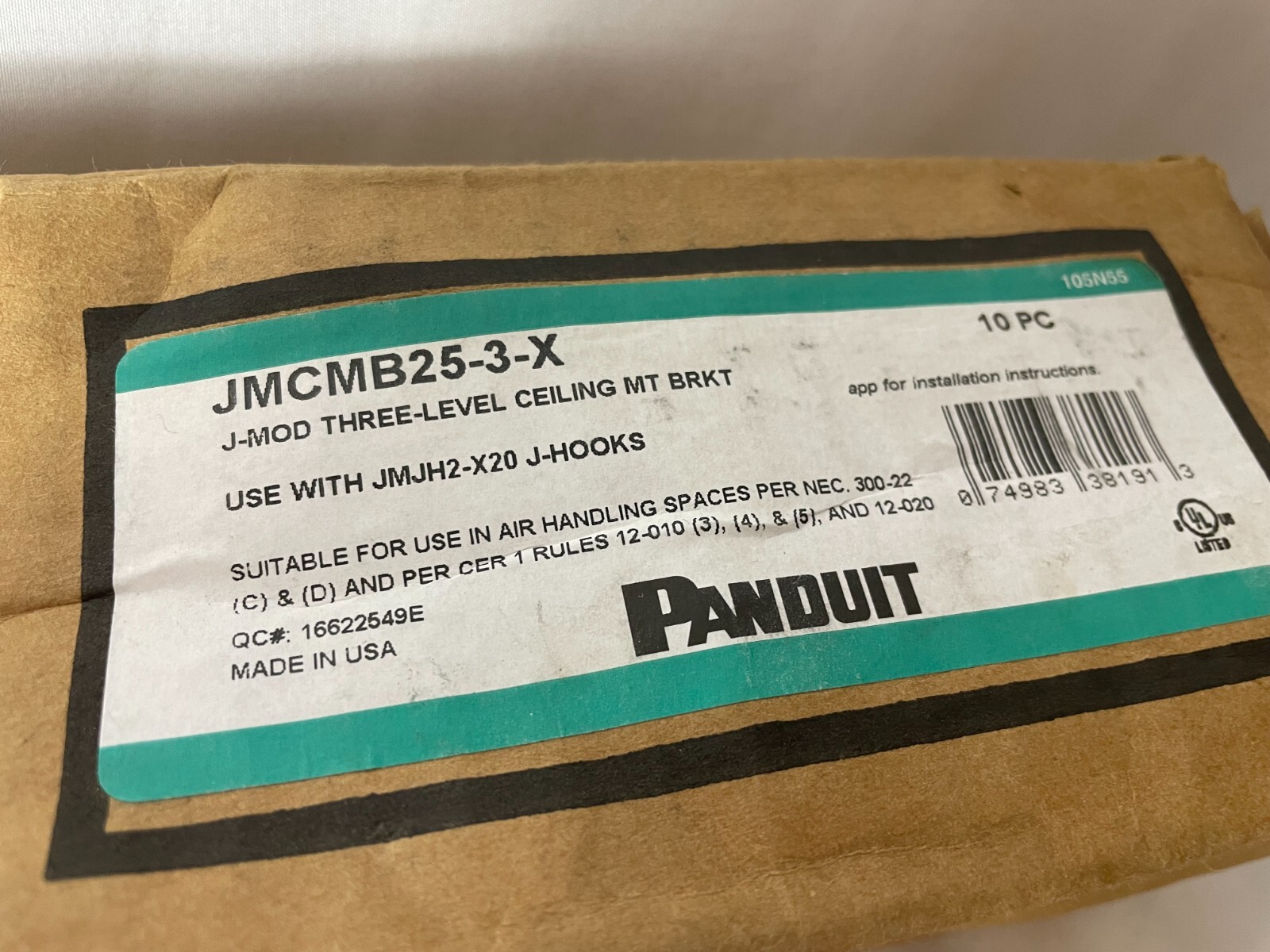 Panduit JMCMB25-3-X -MDD three-level ceiling MT BRKT