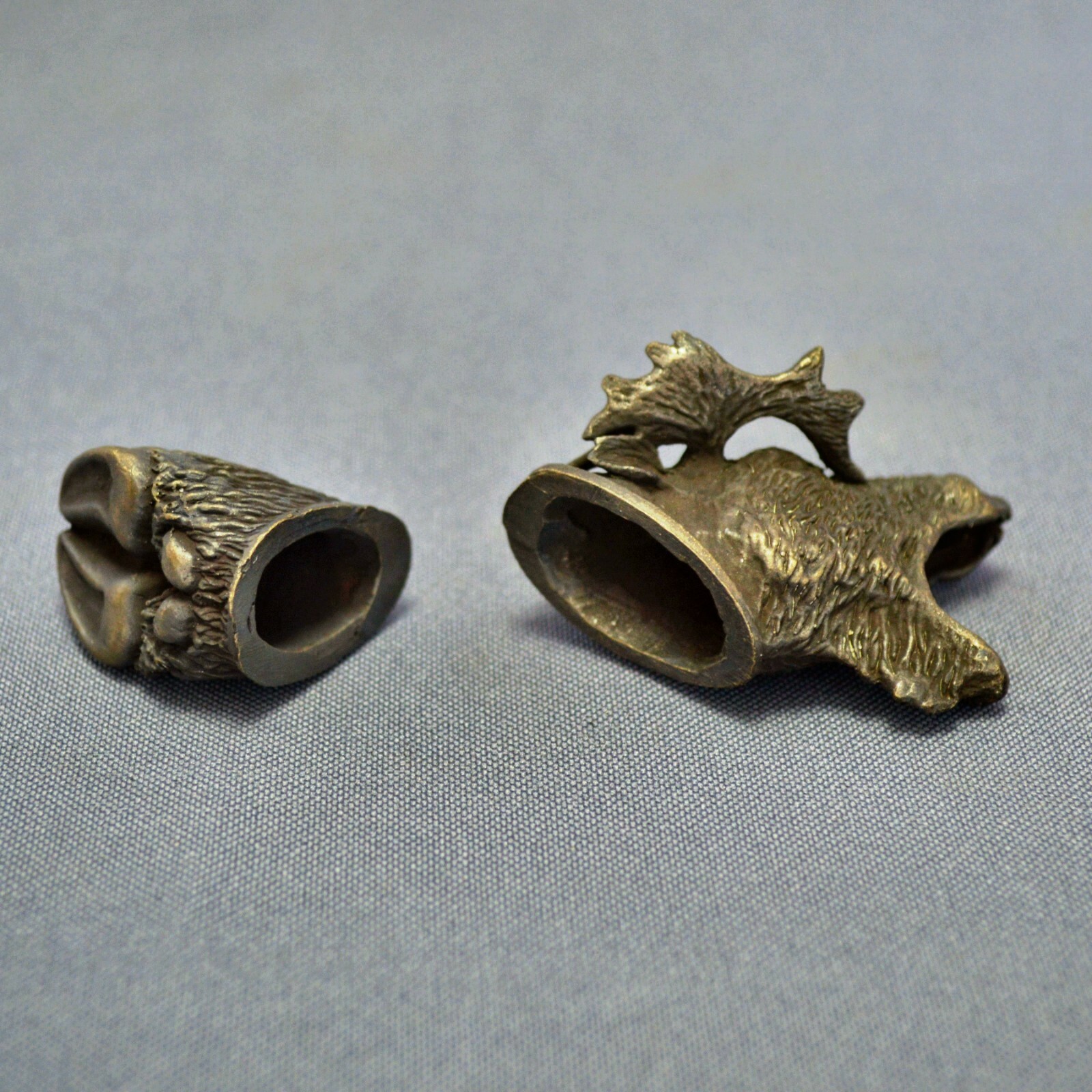 SET ELK SOLID BRONZE FINGER GUARD BOLSTER & POMMEL CUSTOM KNIFE MAKING