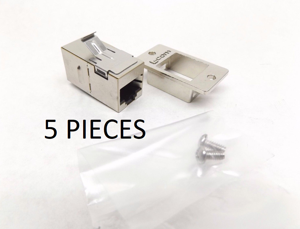 Lot of 5 L-Com Global ECF504-SC5E In-Line Coupler RJ45 8-Position
