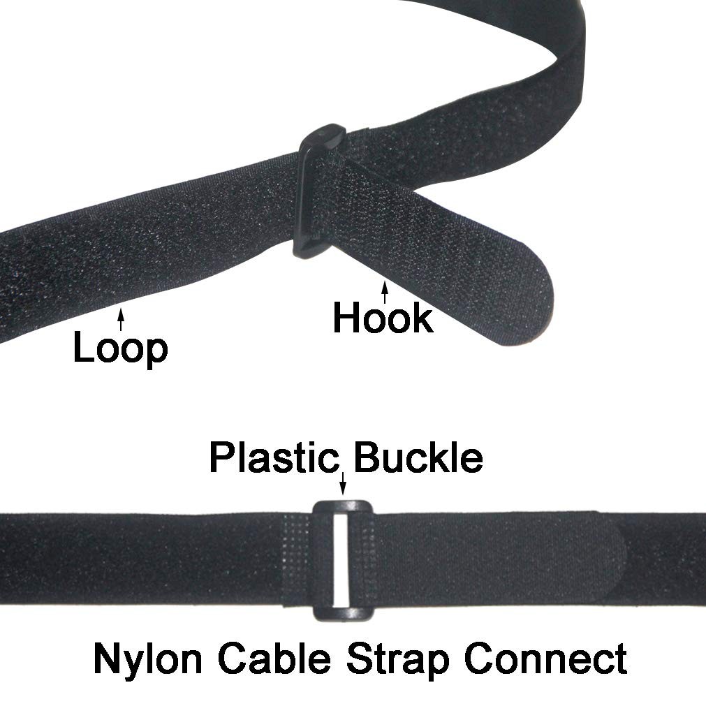 36 inch Cable Straps,12 pcs Reusable Fastening Hook and Loop Utility Cable Ti...