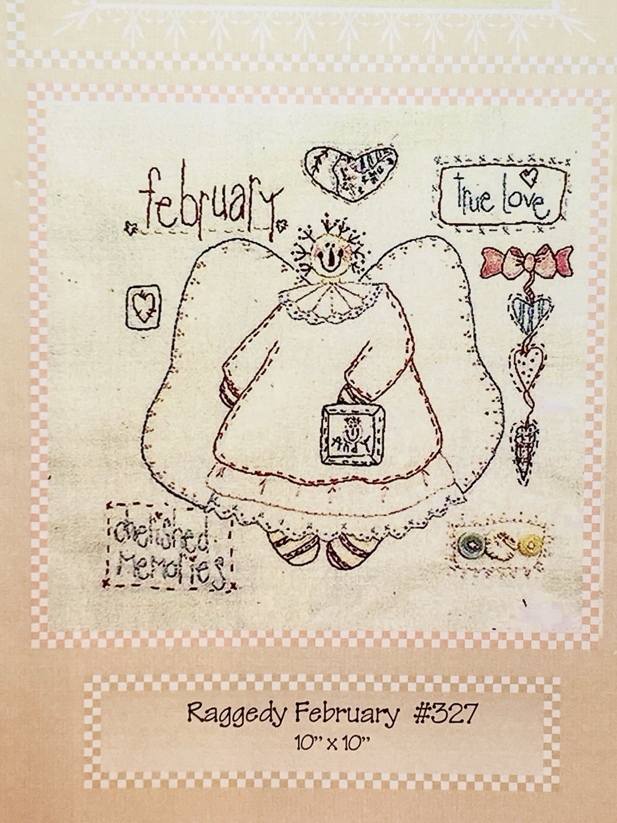 Basket Case Needlework Therapy Raggedy February Primitive Pattern Embroidery