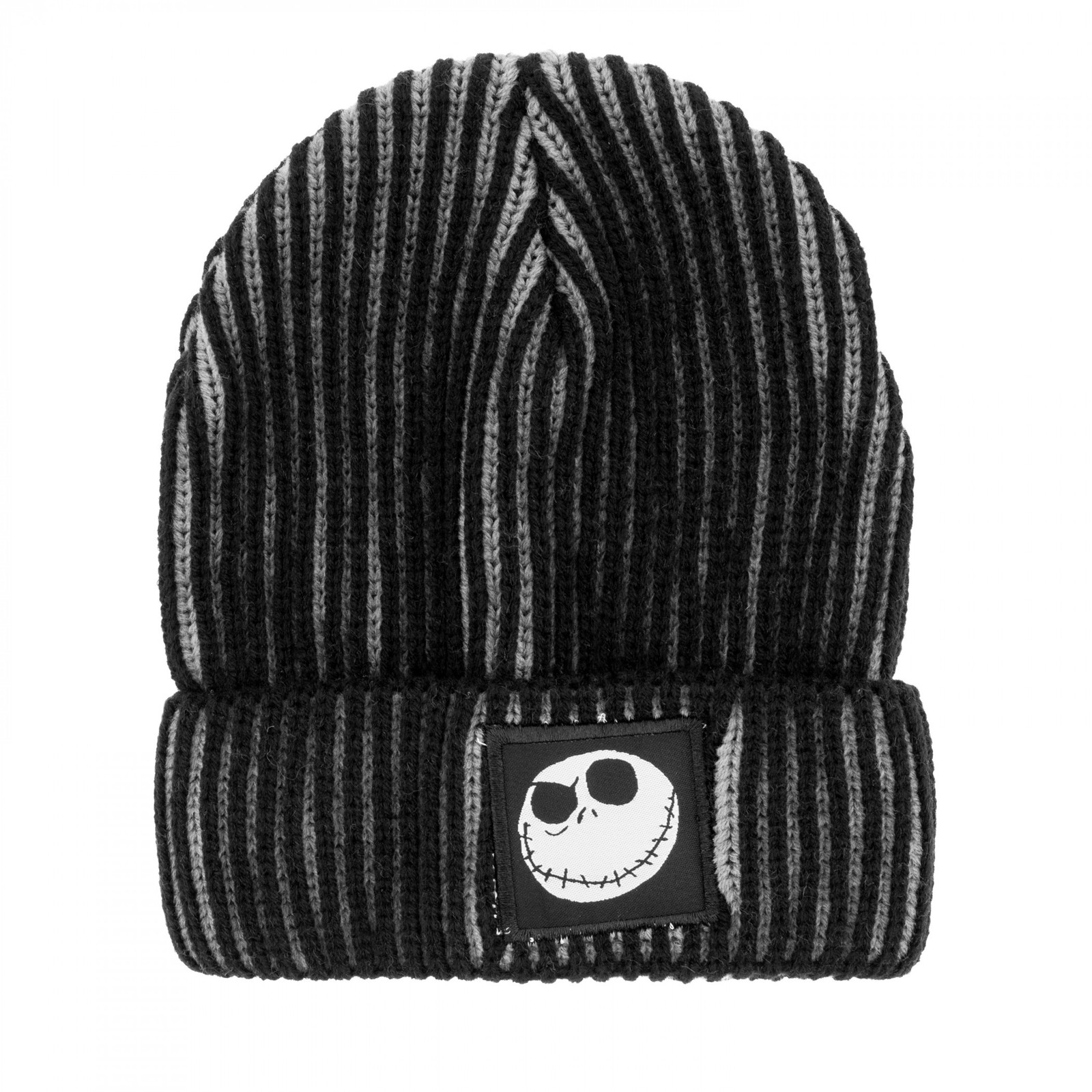 Nightmare Before Christmas Striped Jack Cuffed Beanie Black