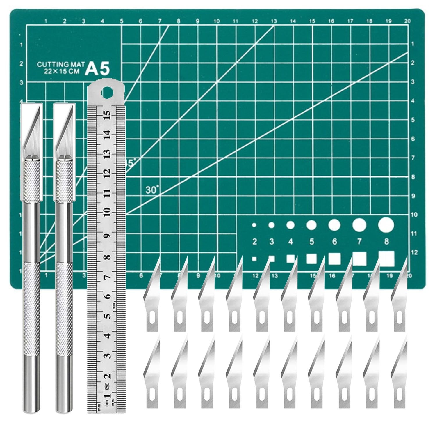 Craft Knife Precision Hobby Knife Kit with 2 Exacto Knife and 20 PCS Exacto B...