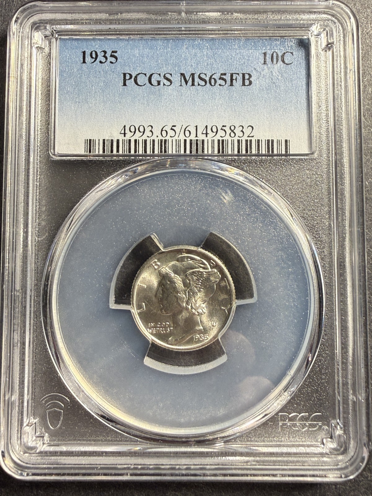 1935 Mercury Dime, MS65FB PCGS (15423)