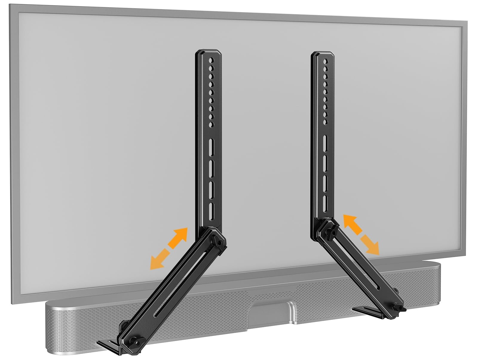 Soundbar Mount Adjustable Height Supports 15 lbs Under or Above TV PGSM04B