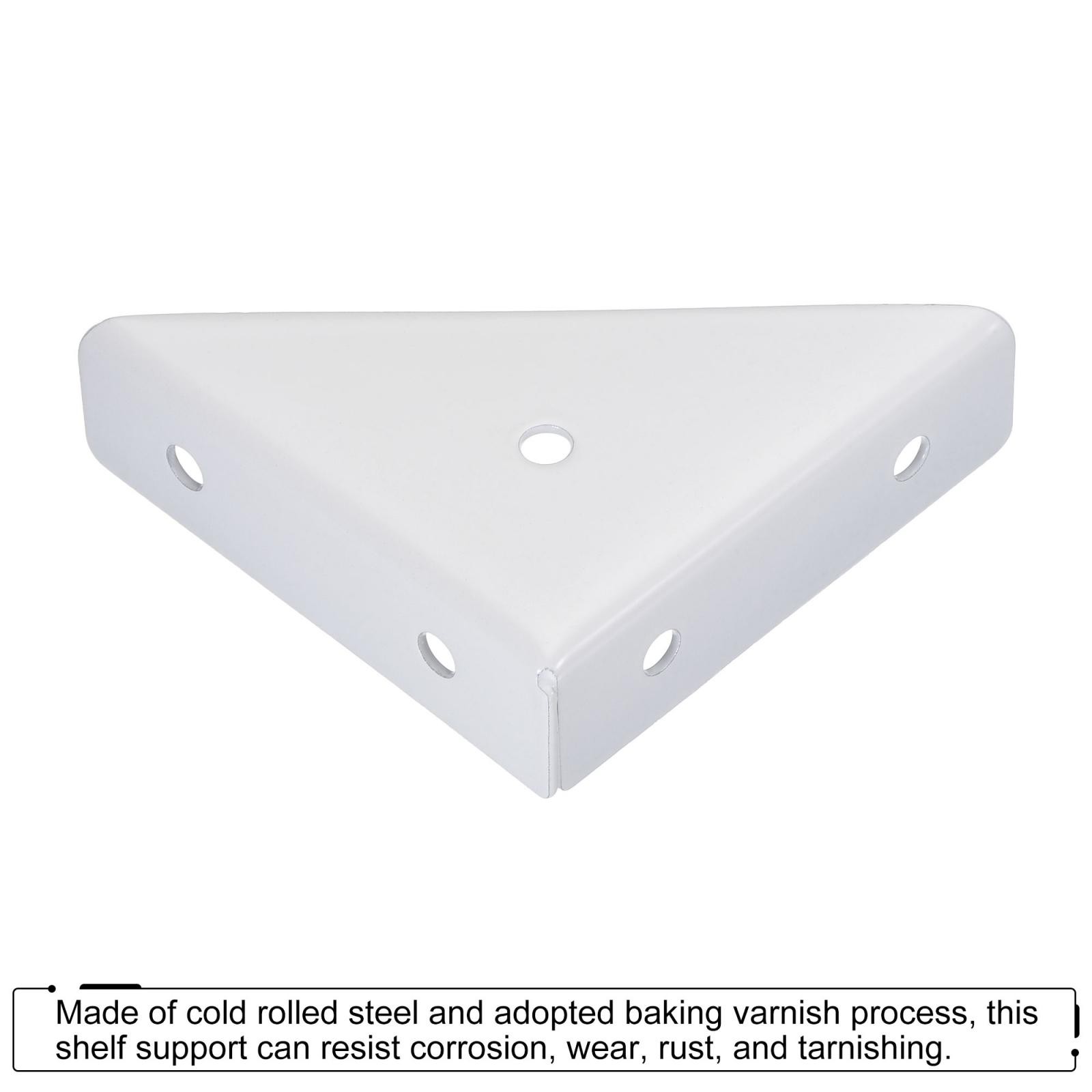 2Pcs Angle Corner Brackets 66mm x 66mm Joining Support for Desk Bed Edge White