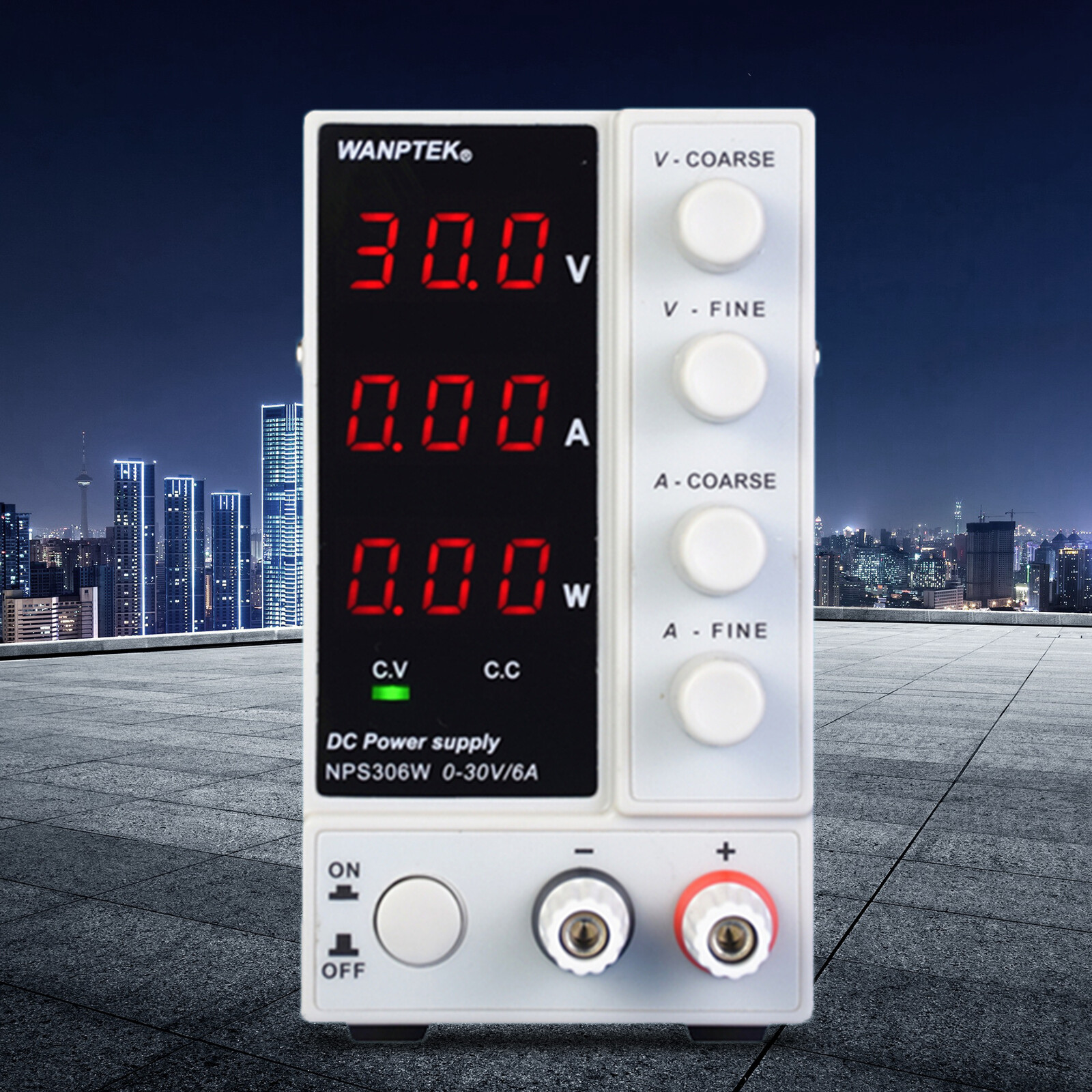 NPS306W 0-30V 0-6A Linear DC Bench Power Supply 180W Digital Display