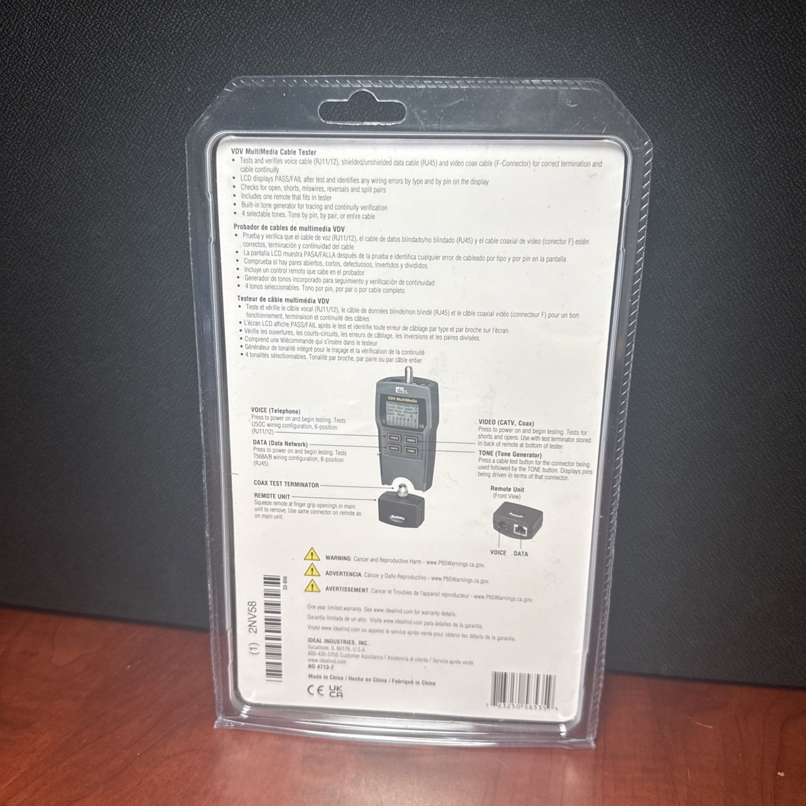 IDEAL 33-856 VDV Multimedia Cable Tester New (5359)