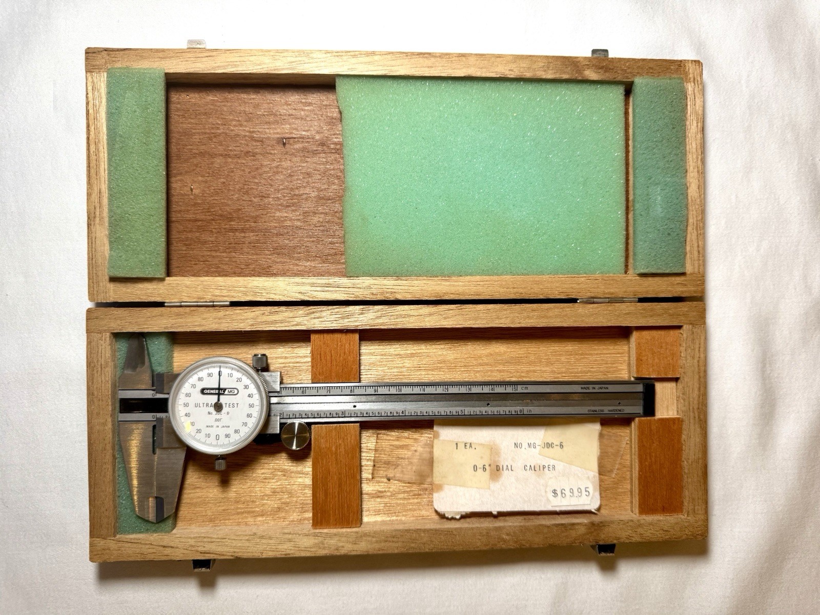 Vintage General MG Ultra Test Caliper .001 JDC-6" Micrometer Tool w Case/Box