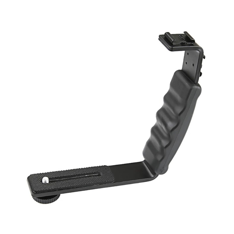 Practical Flash Camera Grip L Bracket Holder Cold Shoe Mount DSLR Holder