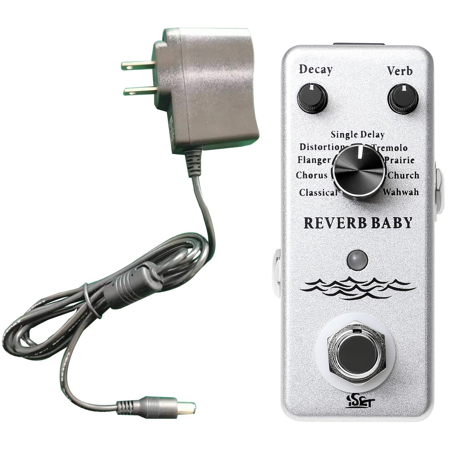 ISET Reverb Baby Reverb Guitar Pedal Mini Single Guitar Effect Pedal With Pow...