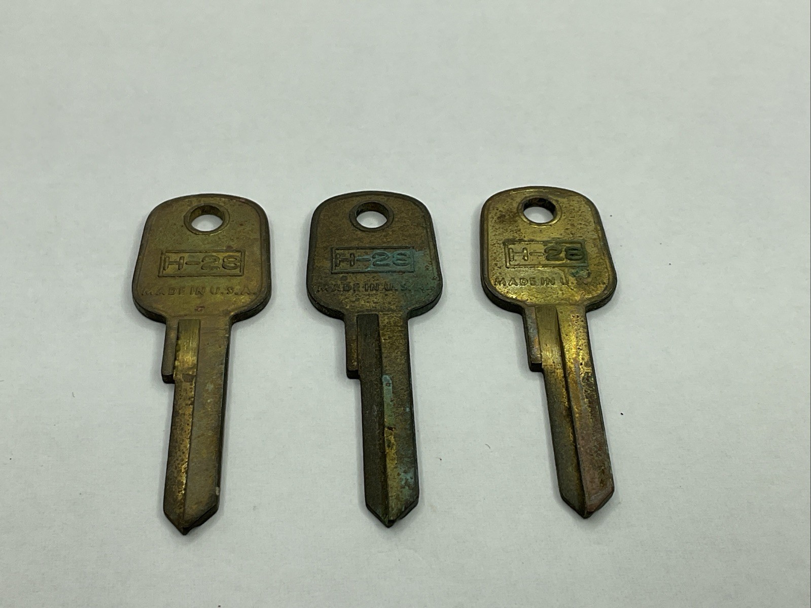 Curtis Industries NOS Key Blank Lot Of 3 Uncut H28 Brass Tone A-CK33