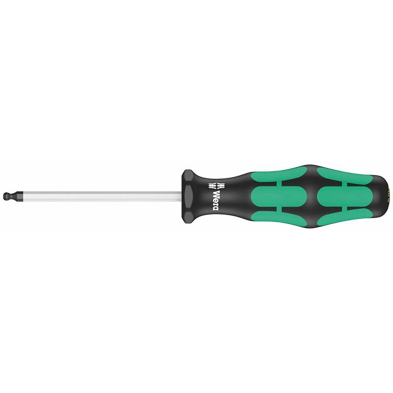 Wera 05022910001 Ball End Screwdriver for Hexagon Socket Screws 352 -3/16"x100mm