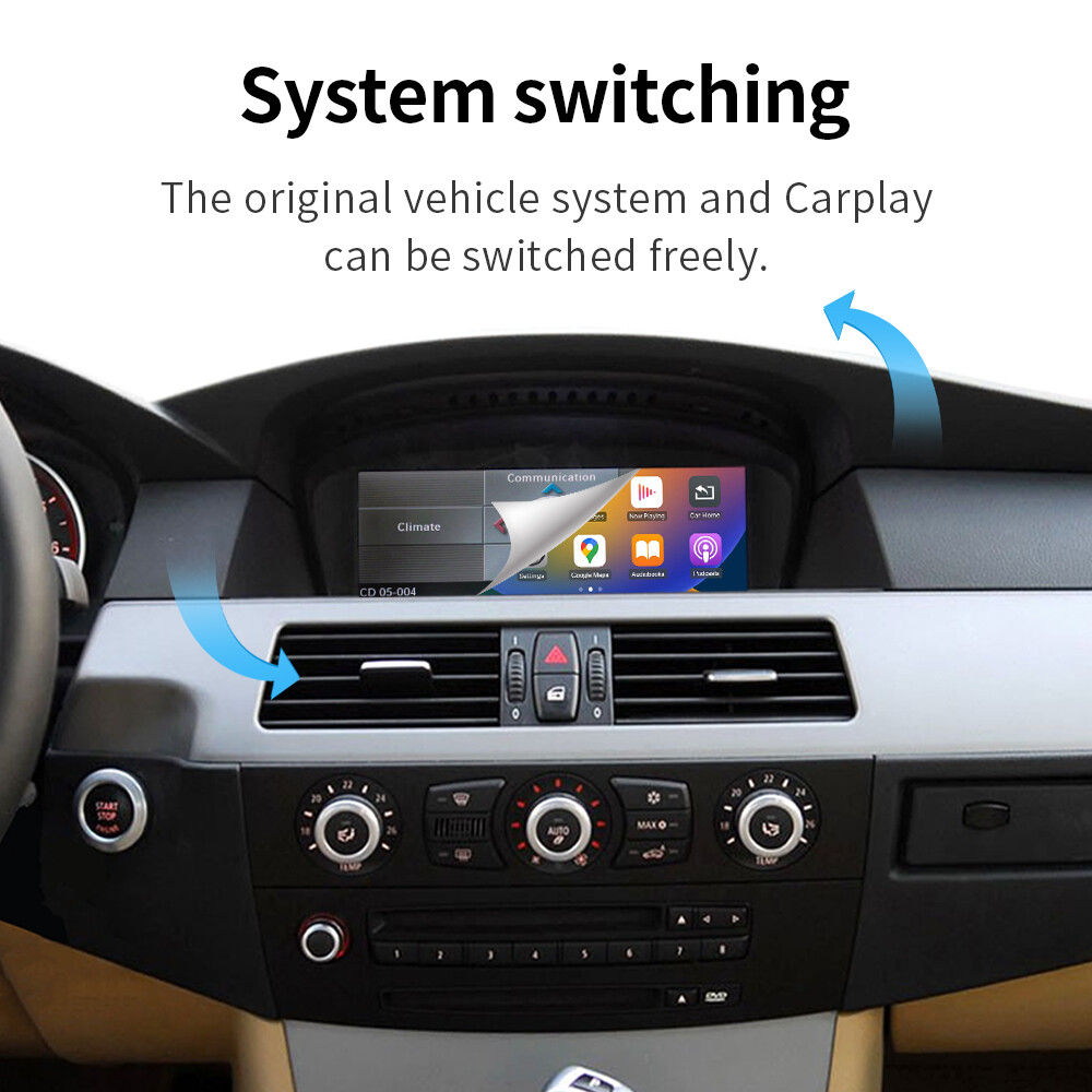 8.8' Wireless CarPlay Auto Car Touch Screen For BMW E90 E60 E61 E63 CCC