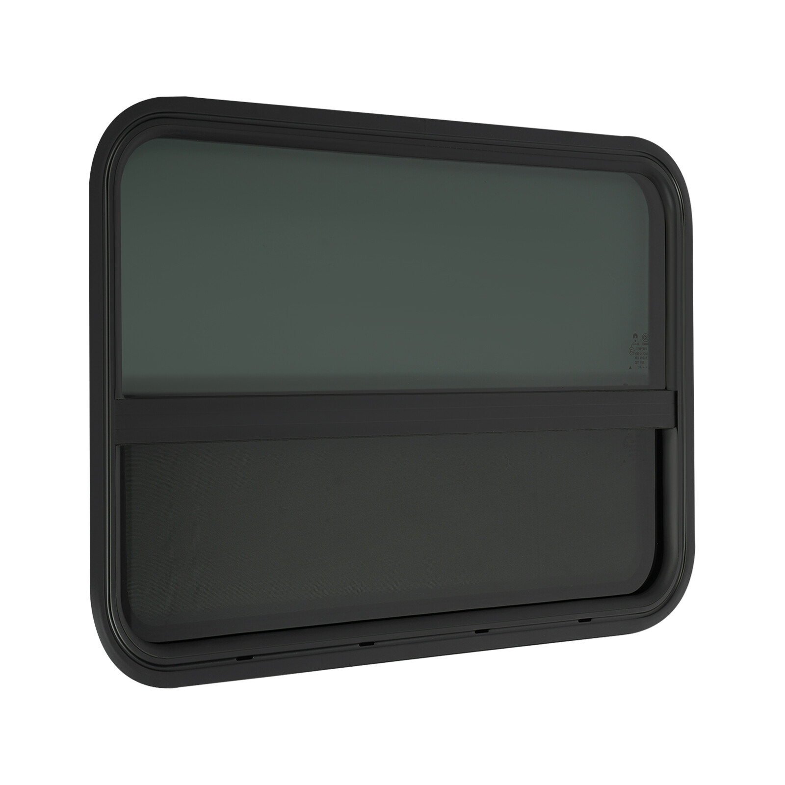Vertical RV Window Set - 2 Durable Tempered Glass Sliding Windows