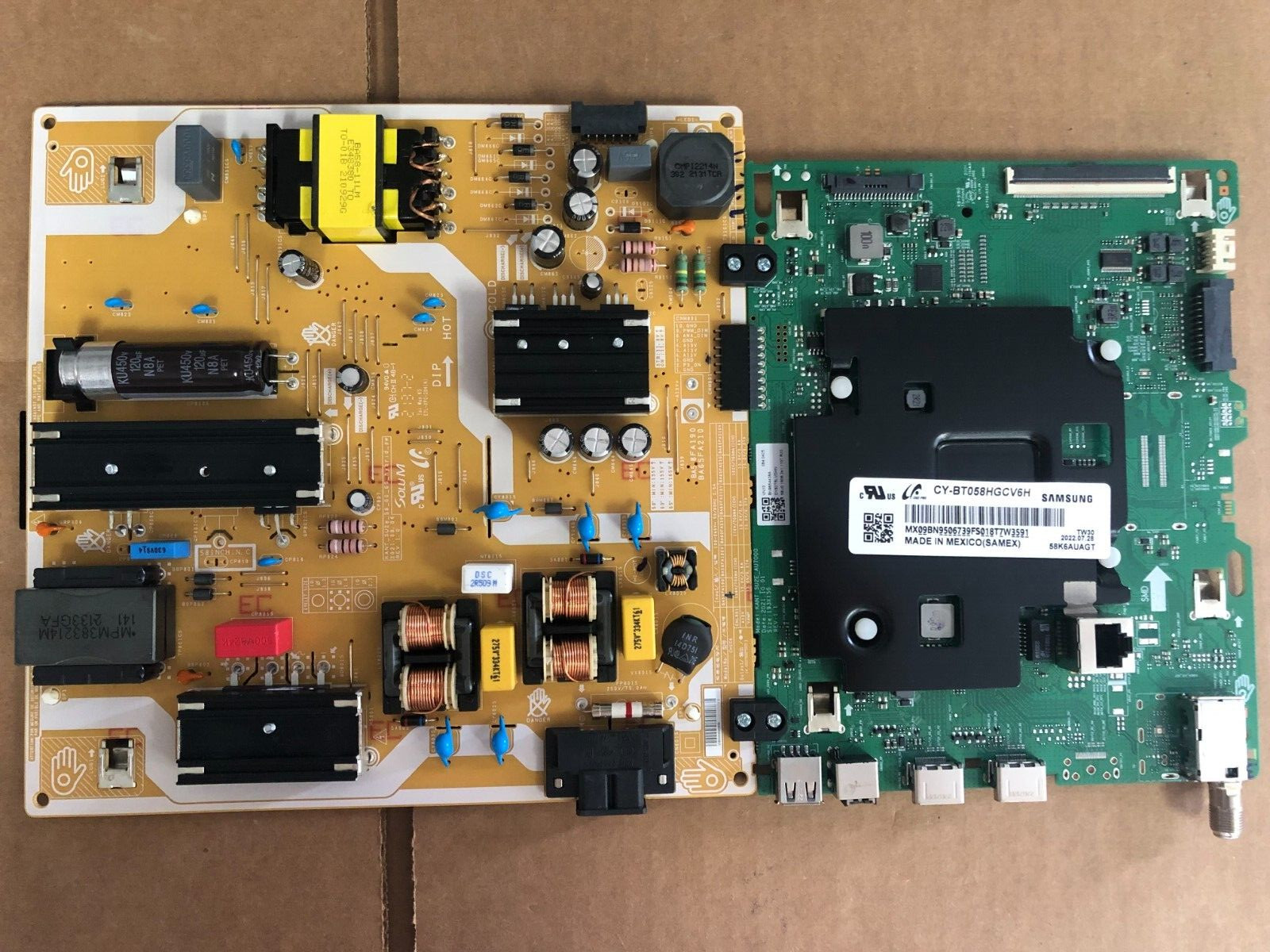 Samsung BN96-54438A Main Power Supply for UN58TU7000FXZA, panel # CY-BT058HGCV6H
