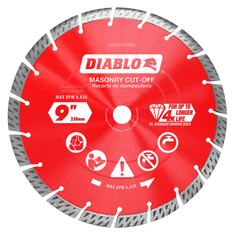 NEW FREUD DIABLO DMADST0900 MASONARY DIAMOND SEGMENTED 9" SAW BLADE CUT OFF