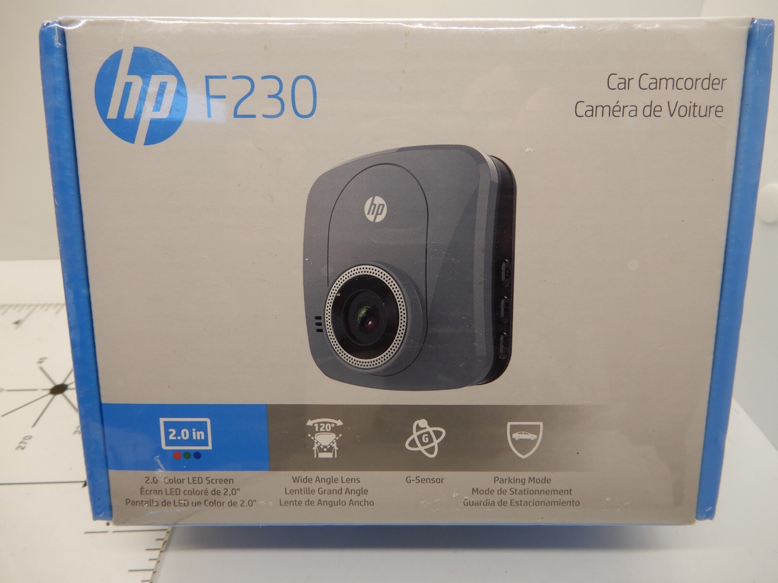 HP F230 Dash Cam, 2.0 Inch Windshield/Dashboard Full HD 1080P -FACTORY SEALED