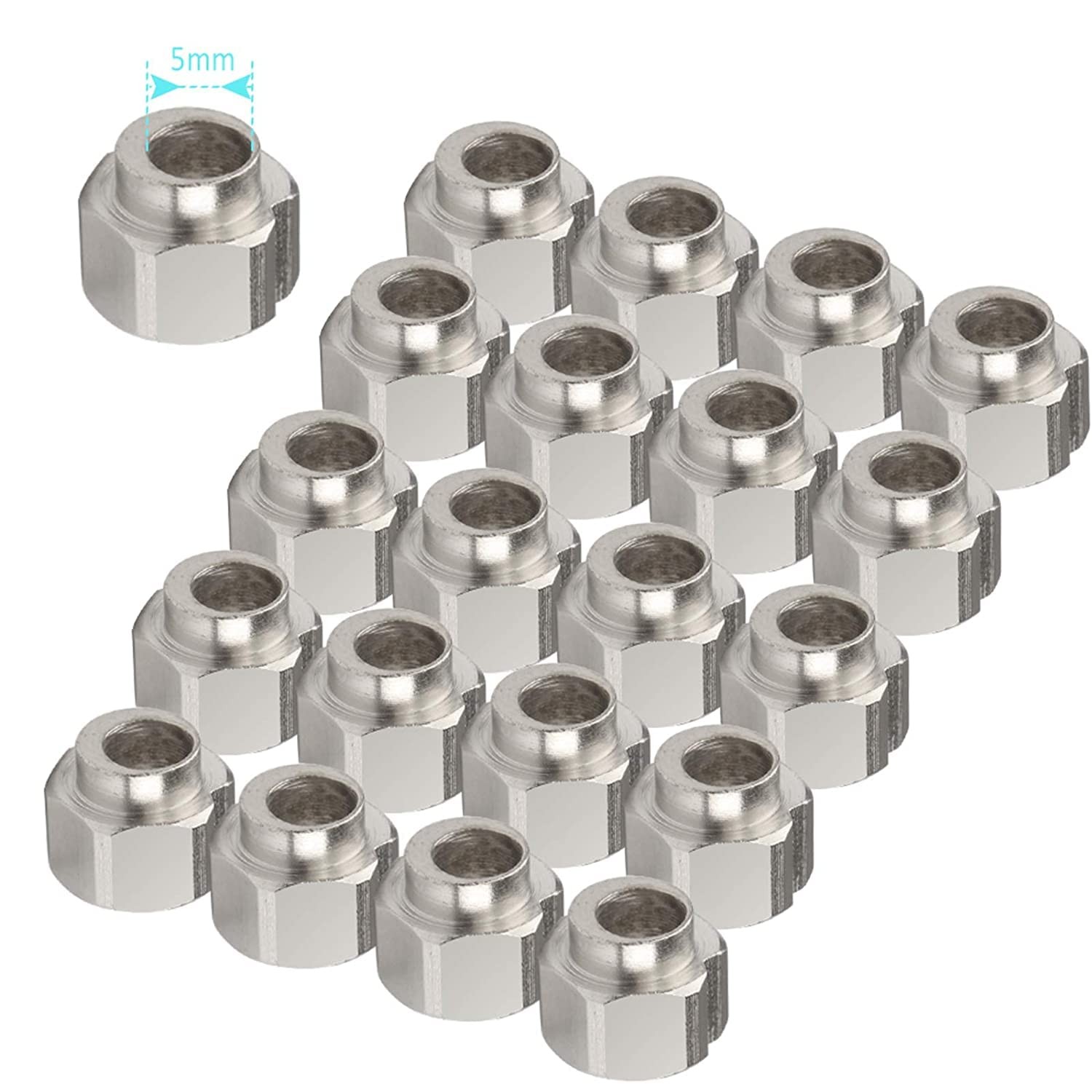 20Pcs 3D Printer Eccentric Nut, Eccentric Spacer Eccentric Nut Ender 3, 5MM B...