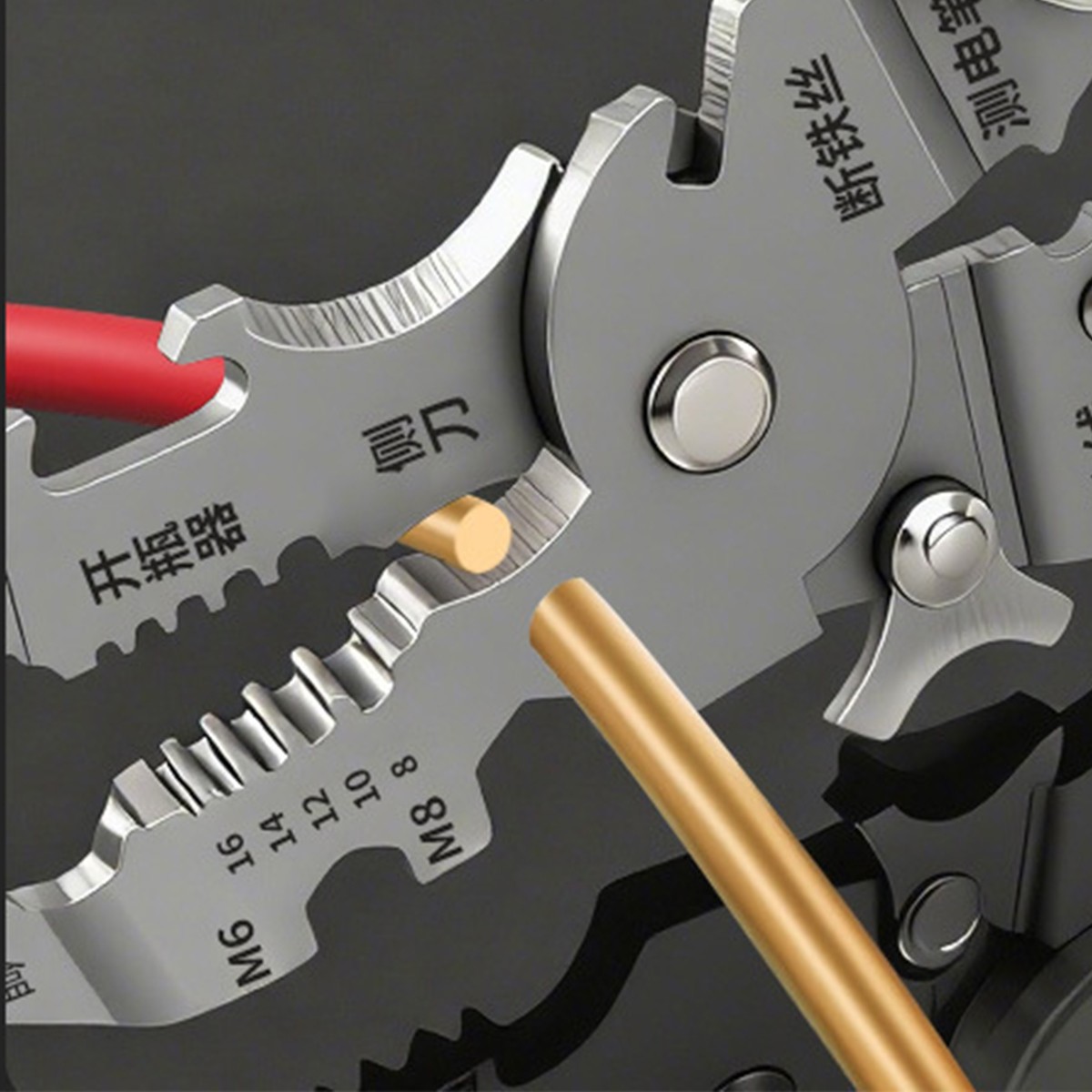 14 in 1 Wire Stripper Twister Set Includes Cable Scissors Voltage Tester Pliers