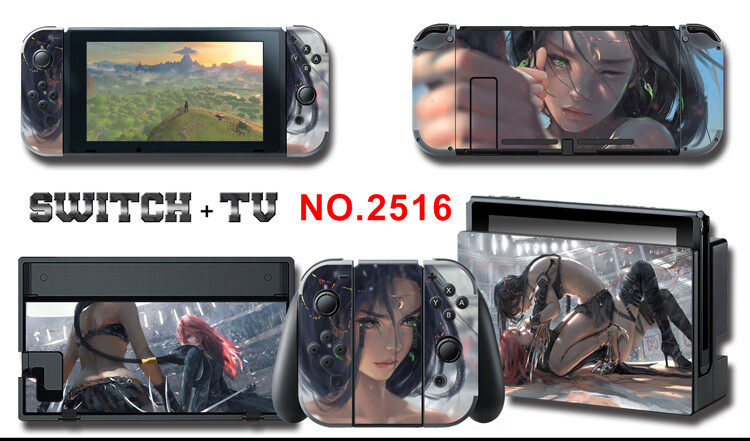 Vinyl Decal Skin Sticker Protector for Nintendo Switch Lovely CG Girl #2516