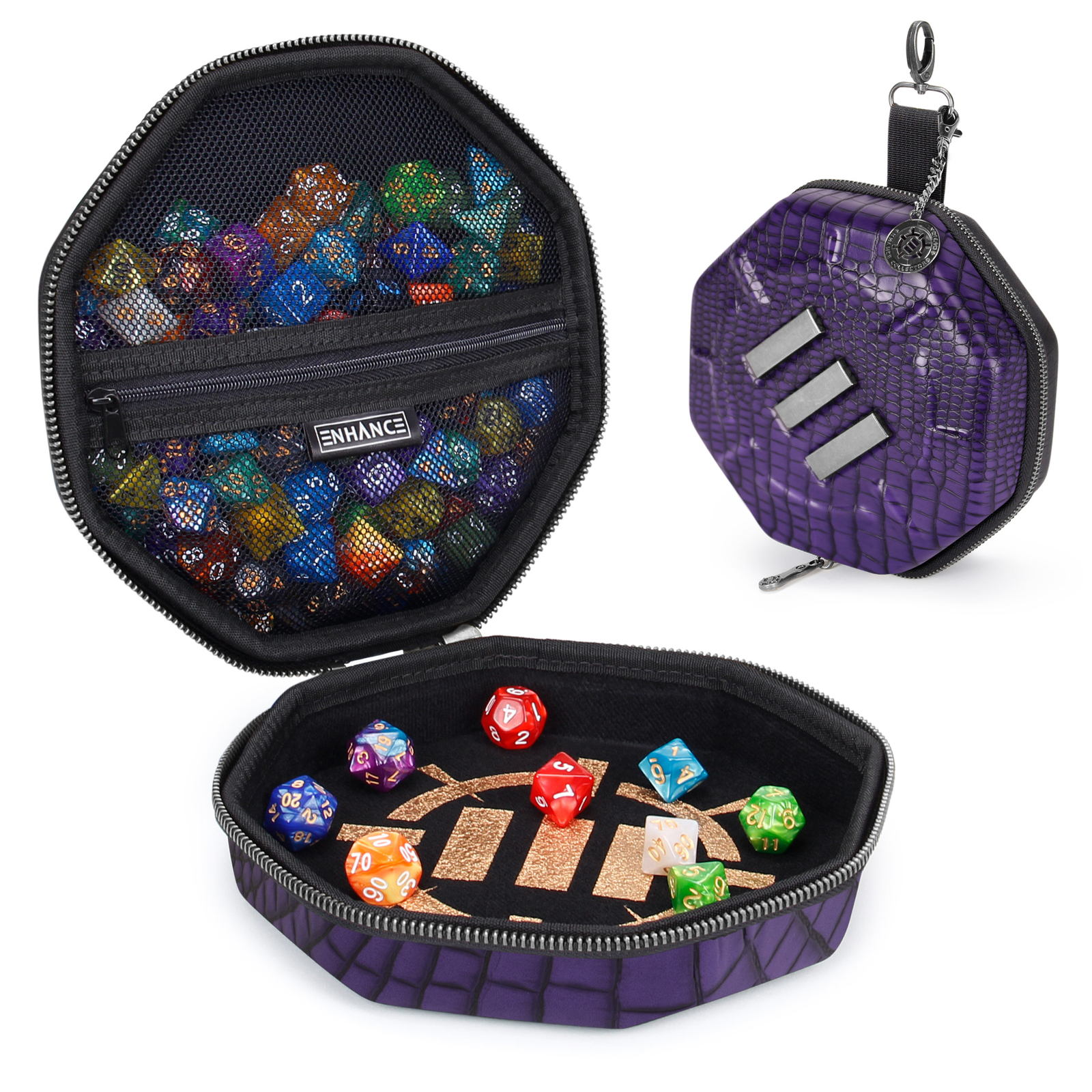 ENHANCE Collector's Edition DnD Dice Tray for up to 150 Dice (Dragon Purple)