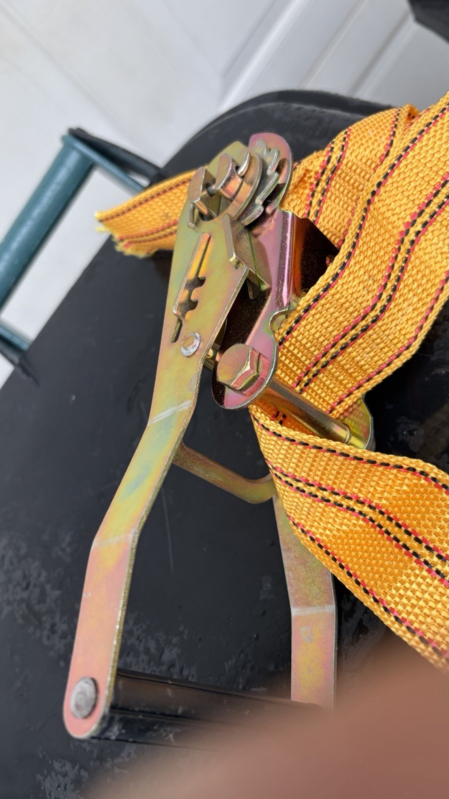 3" X 5' YELLOW RATCHET STRAP WLL 5000 LB