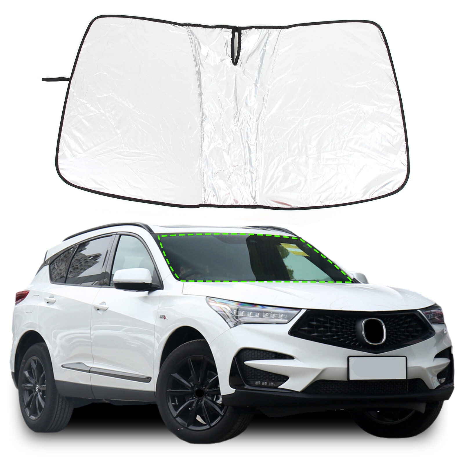 Foldable Windshield Sun Shade UV Protection Custom Fits Acura RDX