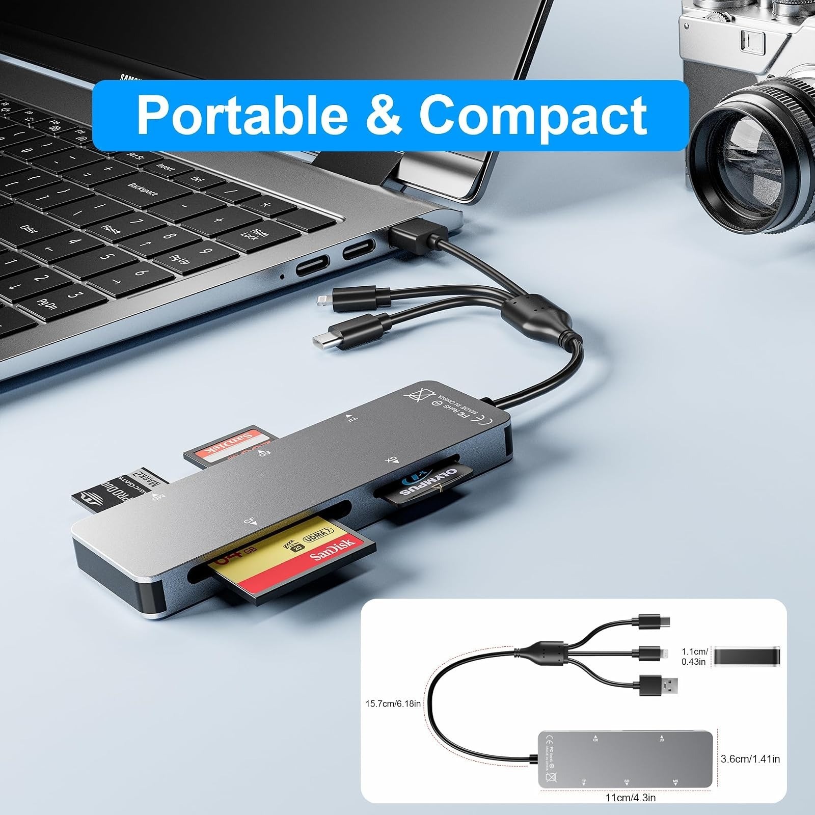 Bawanfa Plus 5-in-1 Memory Stick Pro Duo Adapter Card Reader