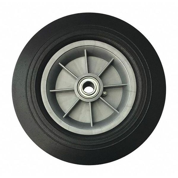 Zoro Select 53Cm89 Solid Wheel,Ribbed,10" Dia.,2-1/2" W