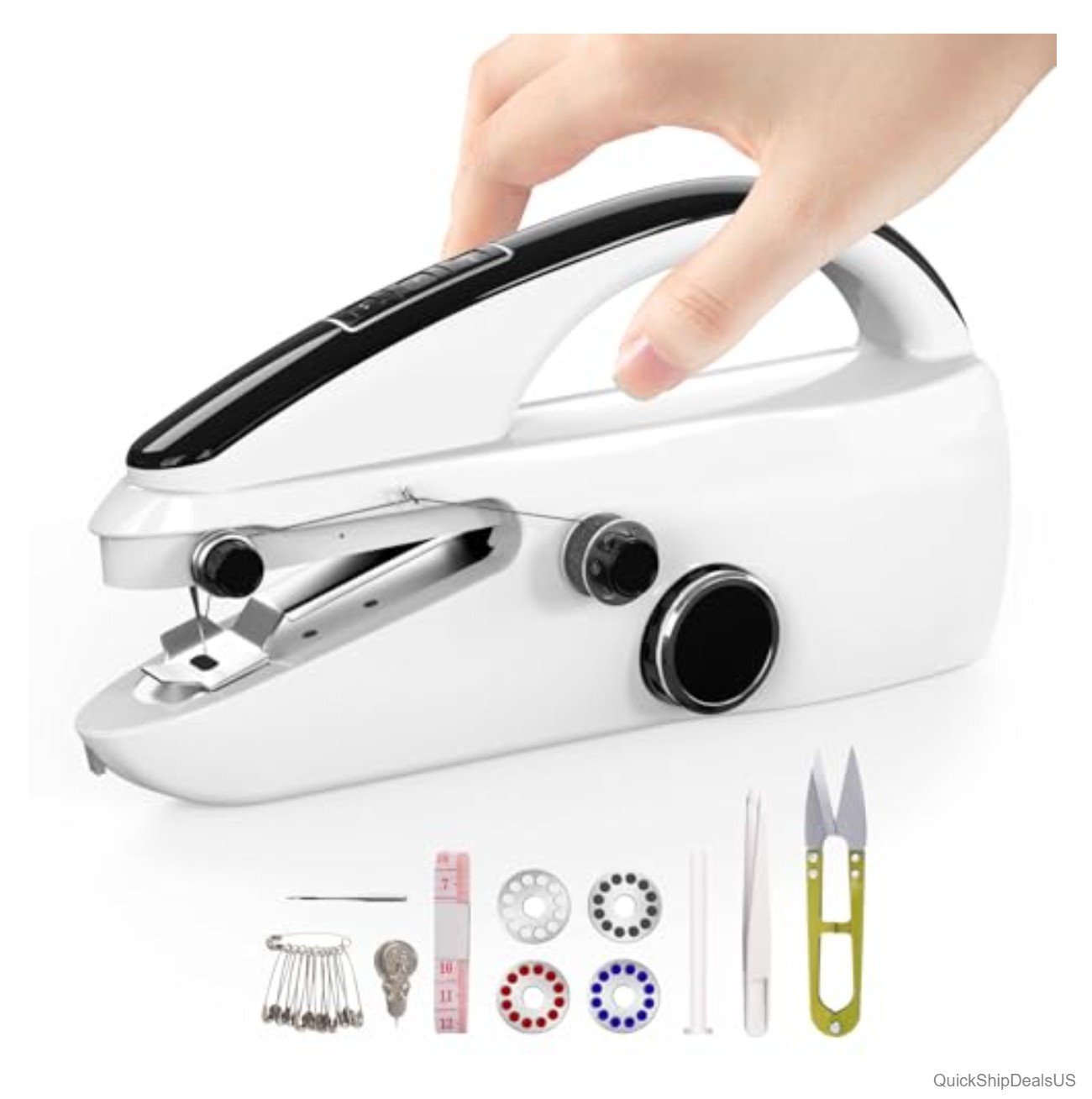 Handheld Mini Sewing Machine Portable Electric Cordless Fast Stitch For Clothes