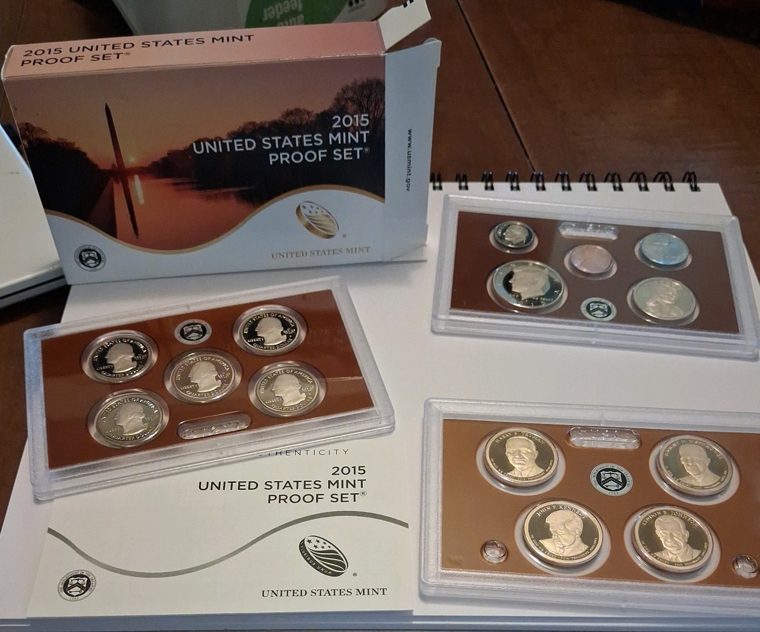 2015 U.S. Mint Proof Set OGP Box & COA 14 Coins Complete Clad Set